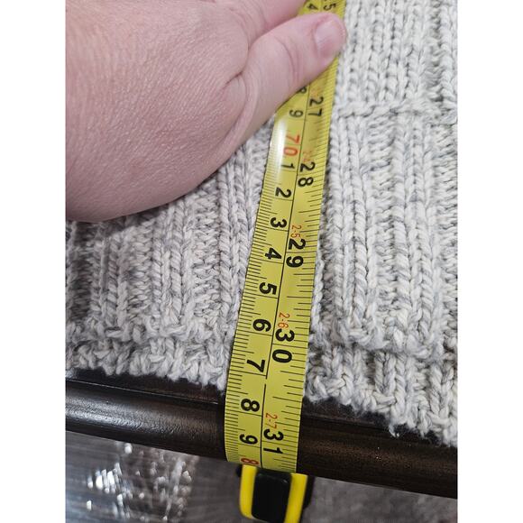 Vintage Fieldmaster Gray Fisherman-Style Mock Neck Cotton Sweater Mens XL Beige - Picture 4 of 6